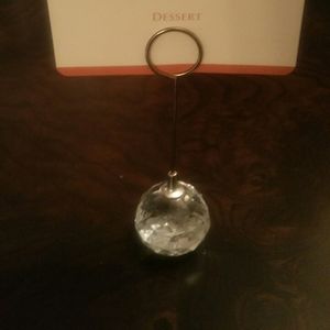 CRYSTAL PLACE CARD/ TABLE NUMBER HOLDERS